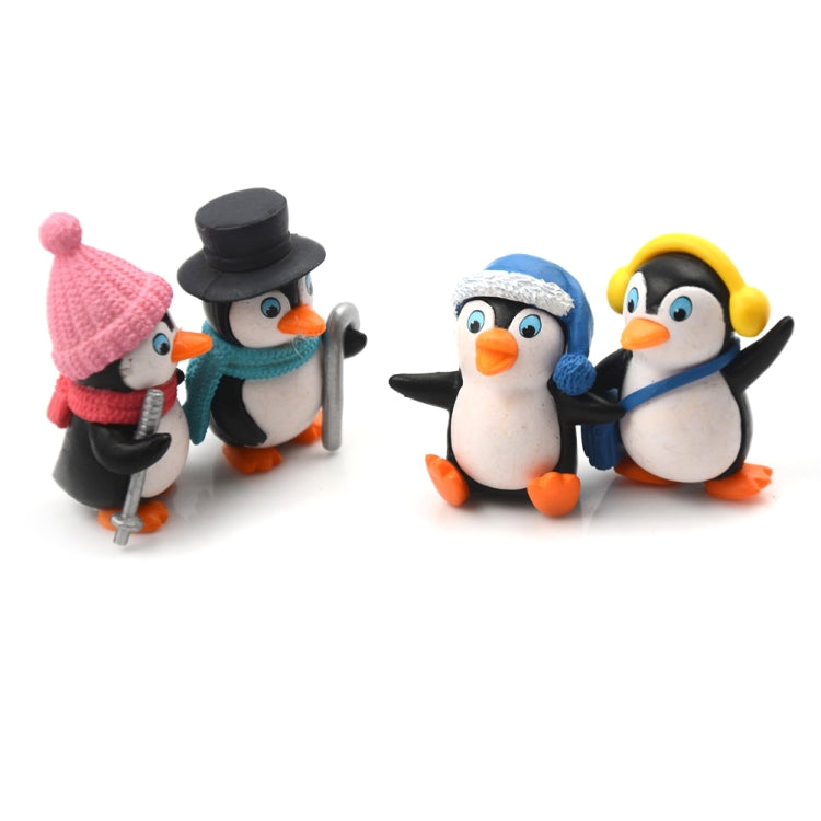 2 Sets Winter Penguin Doll Mobile Phone Pendant Toy Fleshy Decoration