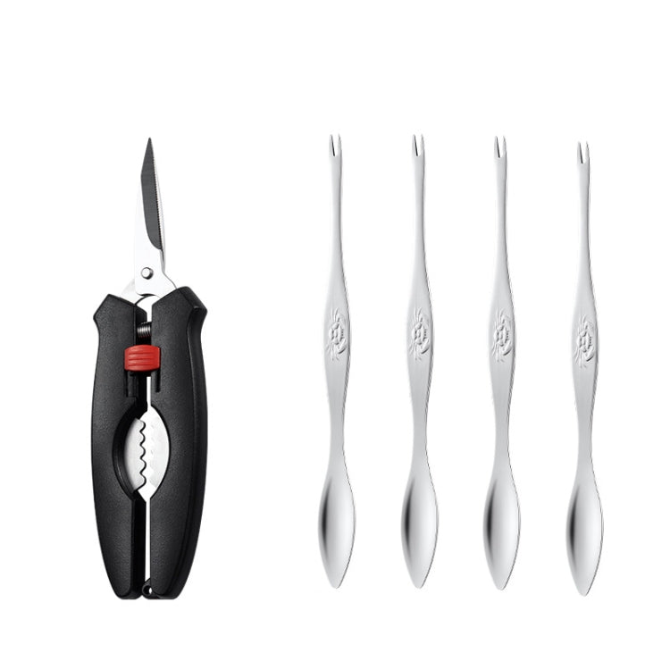 Crab Tool 304 Stainless Steel Crab Fork Crab Scissors Crab Needle,Style: