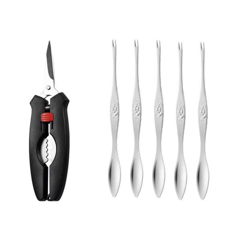 Crab Tool 304 Stainless Steel Crab Fork Crab Scissors Crab Needle,Style: