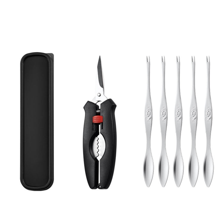 Crab Tool 304 Stainless Steel Crab Fork Crab Scissors Crab Needle,Style: