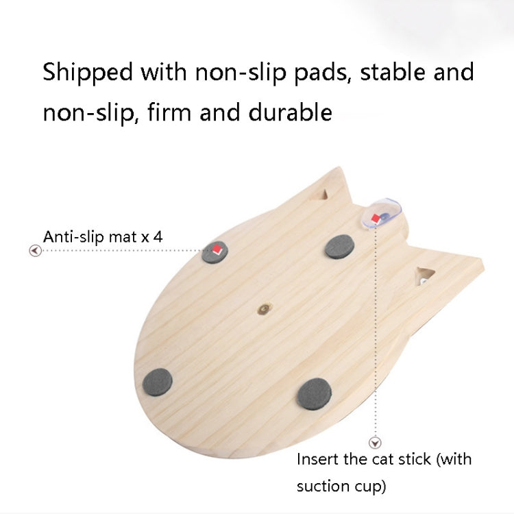 MZP01 Solid Wood Turntable Cat Toys Durable Funny Cat Stick Scratcher, Specification: