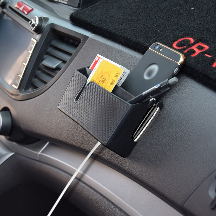 Carbon Fibre Car Phone Holder & Storage Bag – Versatile Mobile Storage Solution