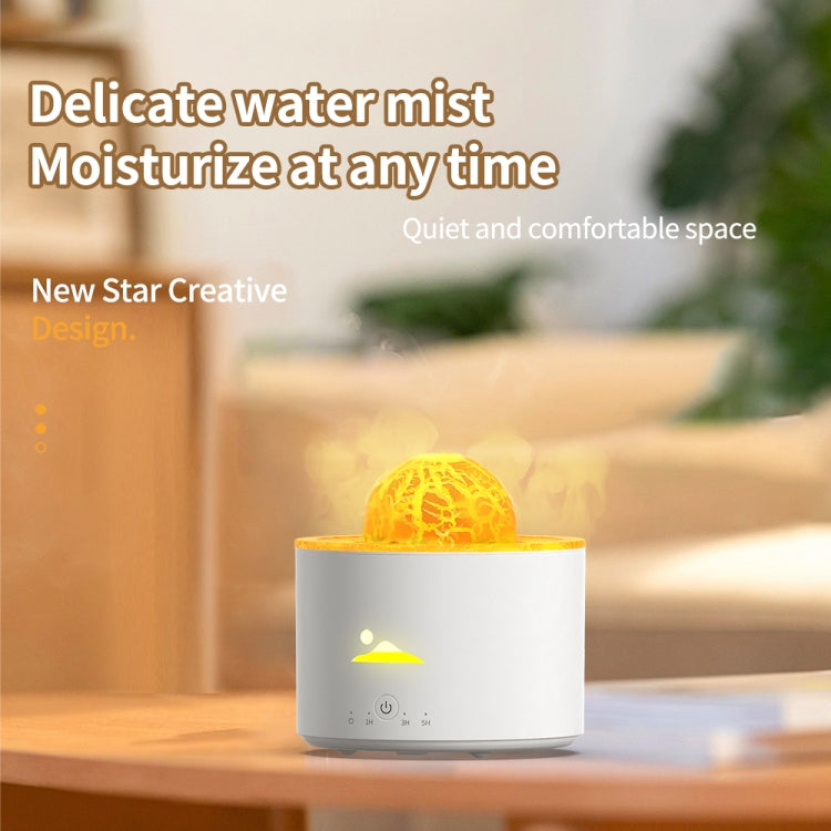 HX-130 Colorful Night Light Planet Desktop Flame Aromatherapy Humidifier