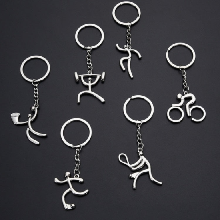 Sporty Metal Keychain Set - 3 Unique Designs for Active Lifestyles