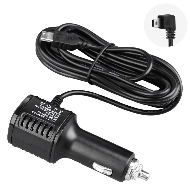 H519 Car Charger Driving Recorder Power Cord Dual USB With Display Charging Line, Specification:, Mini Straight, Mini Right Elbow, Mini Left Elbow, Micro Straight, Micro Left Elbow, Micro Right Elbow