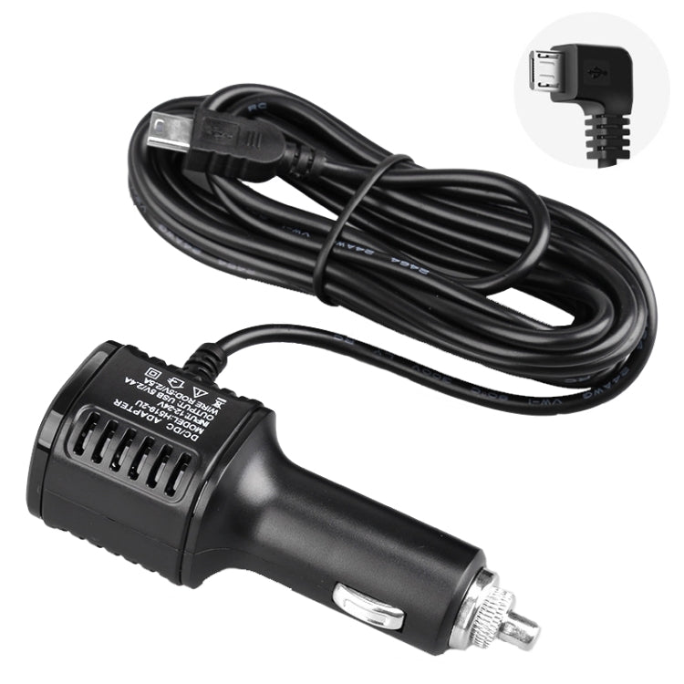 H519 Car Charger Driving Recorder Power Cord Dual USB With Display Charging Line, Specification:, Mini Straight, Mini Right Elbow, Mini Left Elbow, Micro Straight, Micro Left Elbow, Micro Right Elbow
