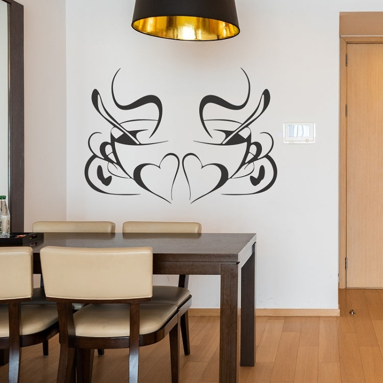 3 PCS KS199 Bedroom Living Room Decoration Love Coffee Cup Wall Sticker