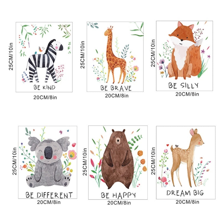 6 PCS/Set PY-31 Living Room Children Room Decoration Animal Wall Sticker