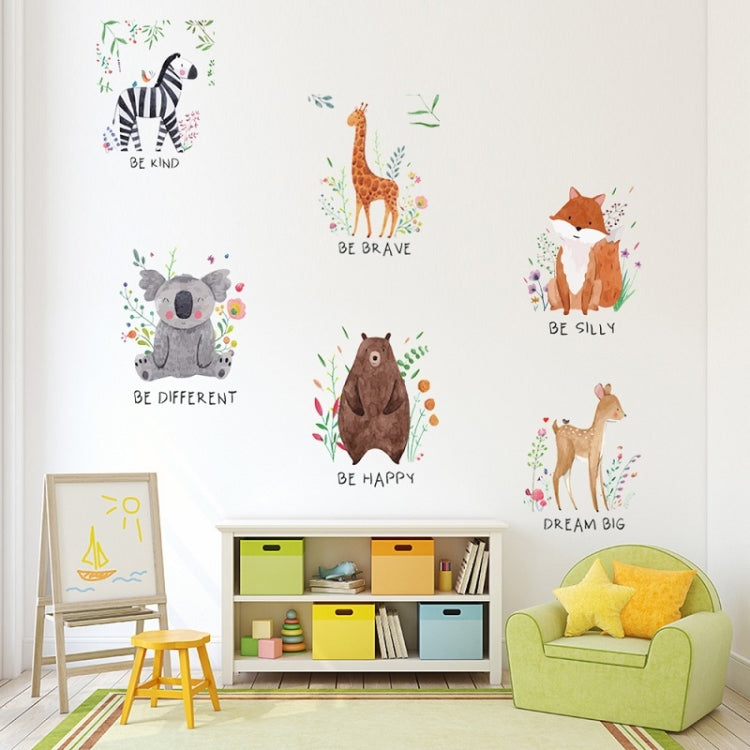 6 PCS/Set PY-31 Living Room Children Room Decoration Animal Wall Sticker