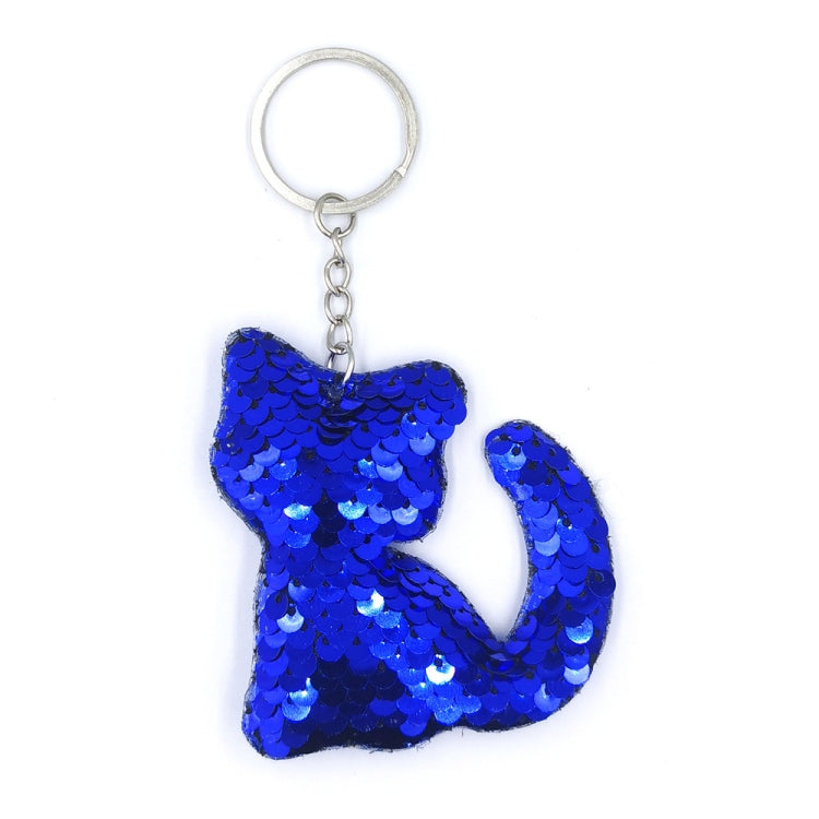 10 Pack Reflective Sequin Cat Keyrings for Bags & Cars