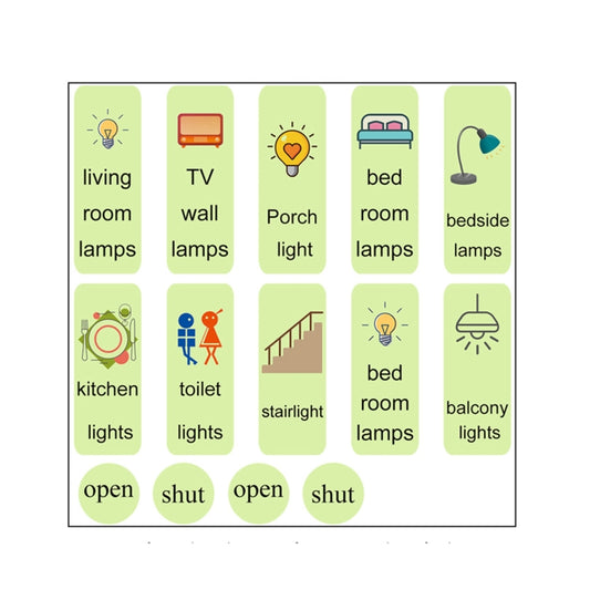 ZSZ2976 Luminous Switch Self-Adhesive Wall Stickers Living Room Bedroom Study Wall Stickers