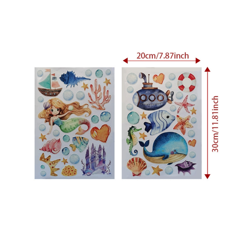 AFG3512 Marine Life Mermaid Luminous PET Material Wall Sticker