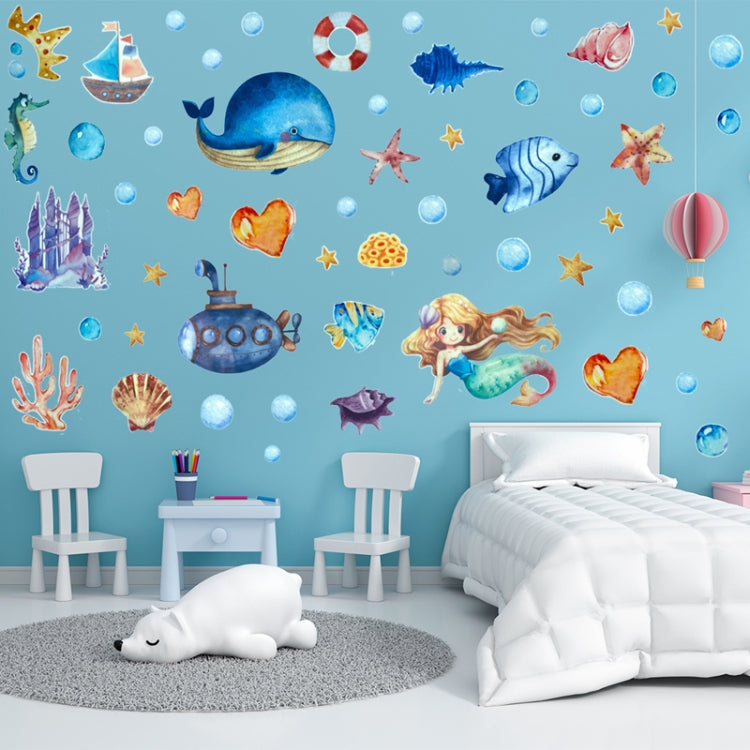 AFG3512 Marine Life Mermaid Luminous PET Material Wall Sticker