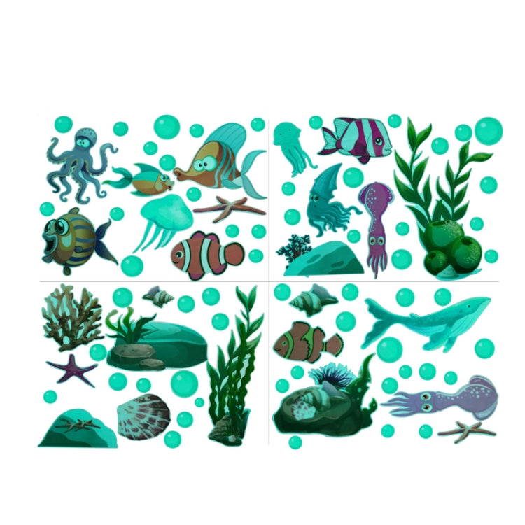 AFG3358 Blue Underwater World Luminous Wall Sticker
