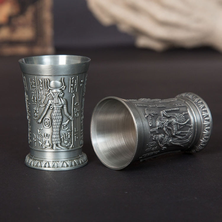 Vintage Metal Egyptian Style Wine Glass Collection Ornaments