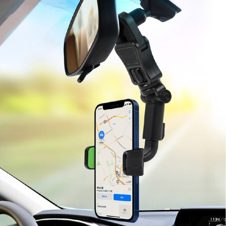 Universal Car Rear-View Mirror Mobile Phone Holder with Adjustable Pillow Design
