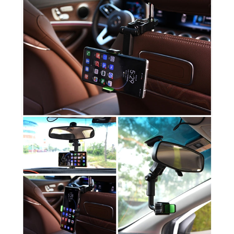 Universal Car Rear-View Mirror Mobile Phone Holder with Adjustable Pillow Design