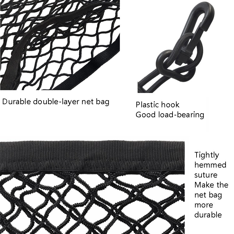Versatile Elastic Car Storage Net for Luggage & Organisers - Durable Nylon Design