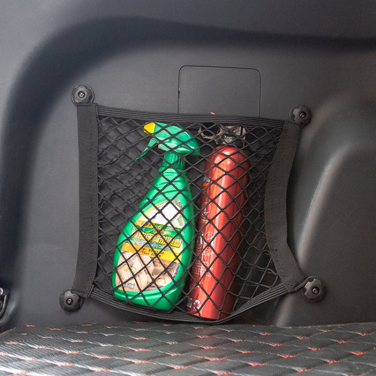 Versatile Car Door and Trunk Storage Net Bag with Elastic Design - Ideal for Fire Extinguisher and More