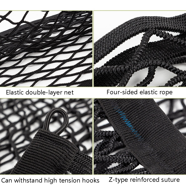 Versatile Car Door and Trunk Storage Net Bag with Elastic Design - Ideal for Fire Extinguisher and More