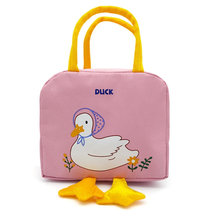 Little Yellow Duck Cute Bento Bag Insulation Canvas Lunch Box Bag