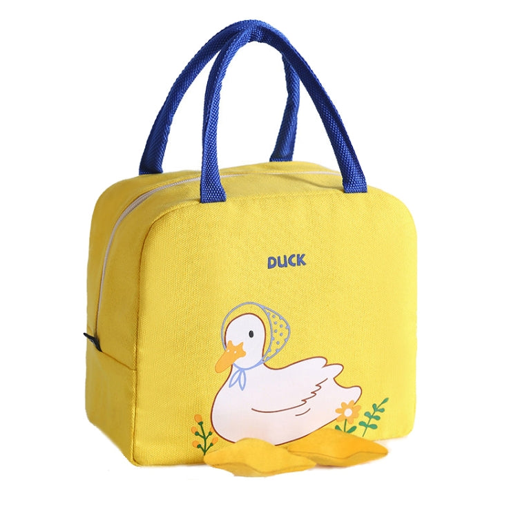 Little Yellow Duck Cute Bento Bag Insulation Canvas Lunch Box Bag