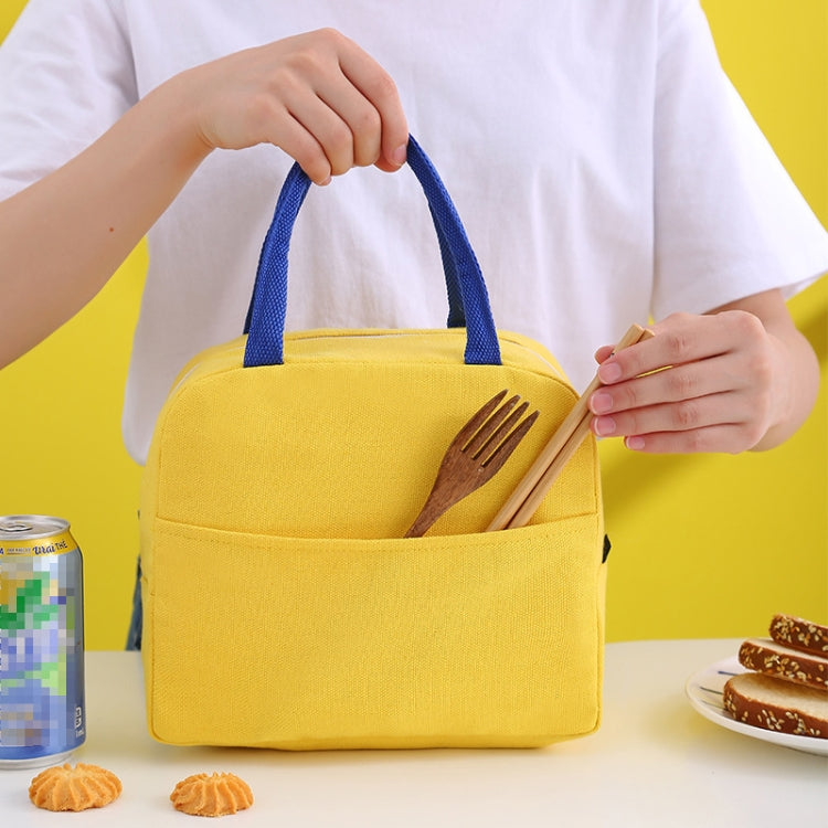 Little Yellow Duck Cute Bento Bag Insulation Canvas Lunch Box Bag