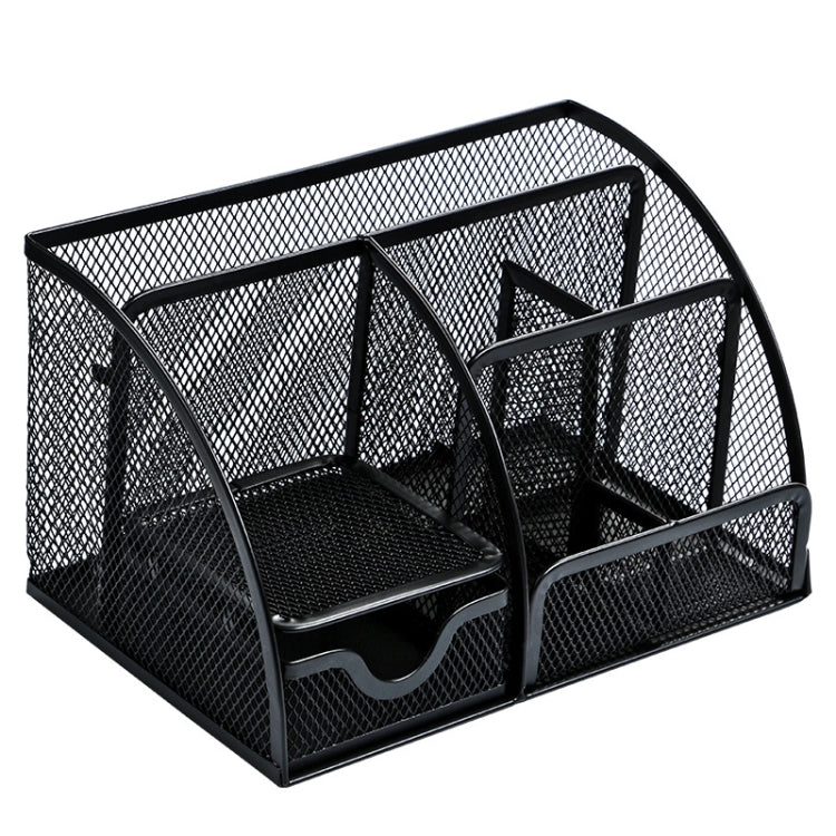Deli 9200 Full Metal Hollow Pen Holder Office Supplies Storage Box