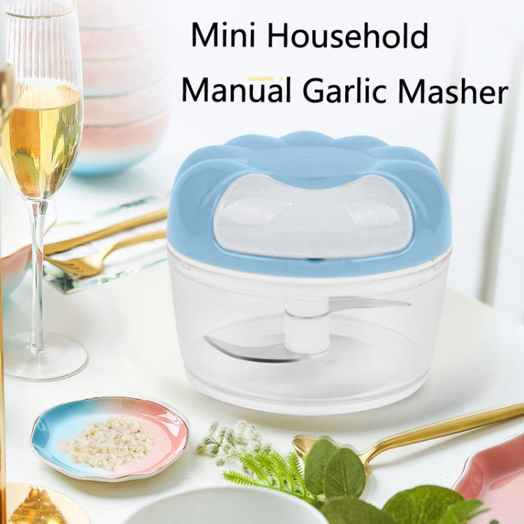 Mini Household Manual Garlic Masher, Size: Large  (Blue)