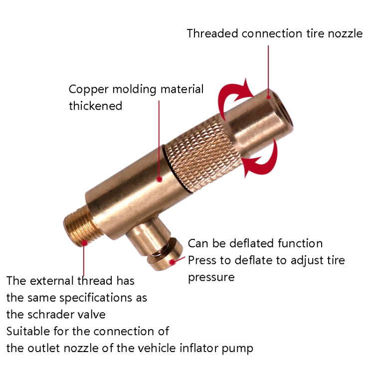 Car Inflatable Pump Extension Tube Quick Connector