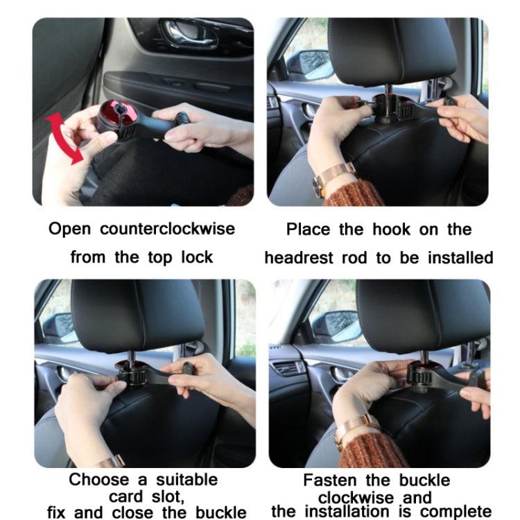 Versatile Car Headrest Mobile Phone Holder with 360° Rotation