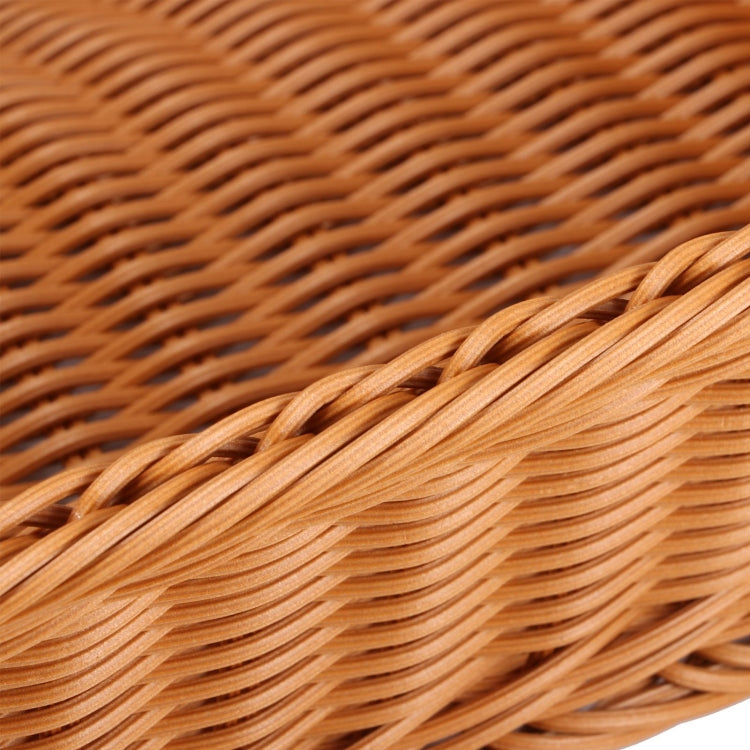A1744 Rattan Basket Food Fruit Storage Basket Rectangular Fruit Plate, Size: