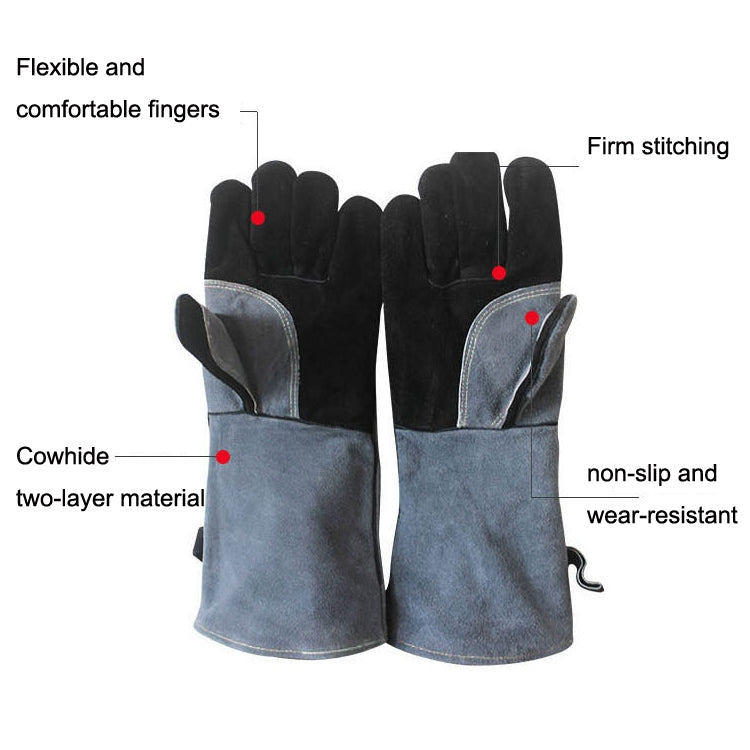 1 Pair JJ2001-1 Oven Microwave Baking Barbecue Insulation Gloves