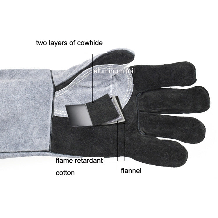 1 Pair JJ2001-1 Oven Microwave Baking Barbecue Insulation Gloves