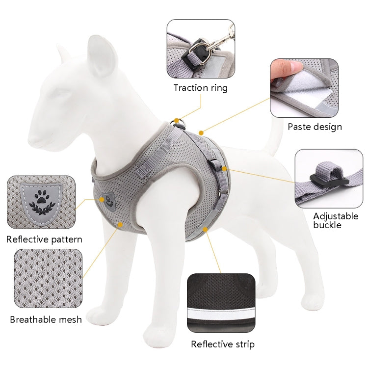 BL-844 Pet Chest Straps Reflective Breathable Dog Rope, Size: