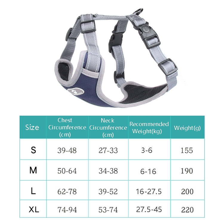 BL-852 Pet Traction Rope Mesh Breathable Dog Chest Straps