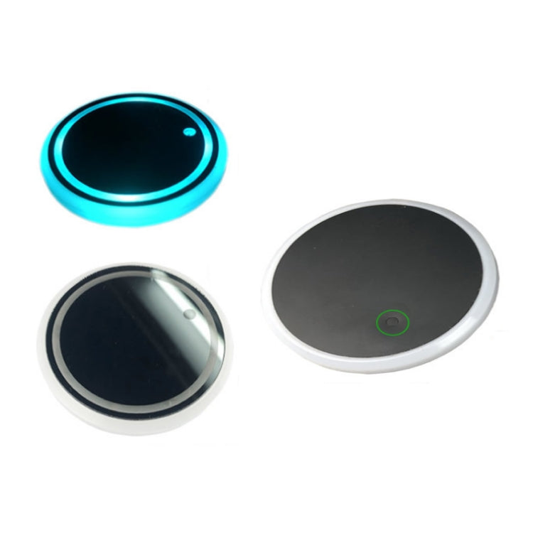 68mm LED Smart Car Coaster Lights - Rechargeable Atmosphere Lights for Cup Holders (Pair)