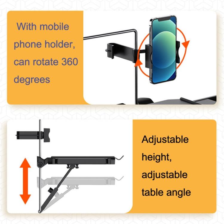 Versatile Car Seat Back Laptop Holder with Adjustable Features