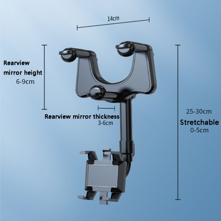 360° Adjustable Car Rear View Mirror Mobile Phone Holder
