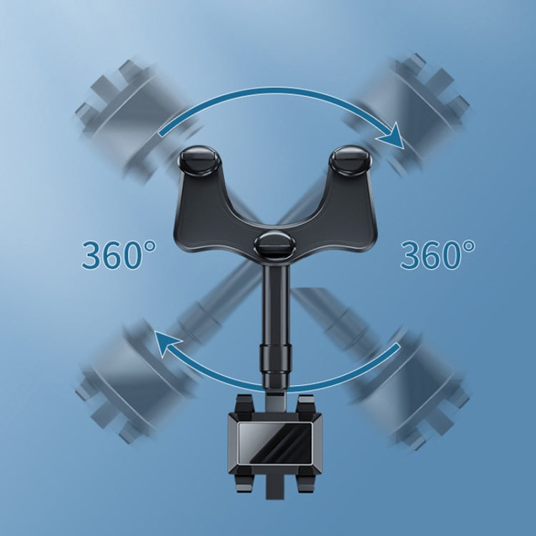 360° Adjustable Car Rear View Mirror Mobile Phone Holder