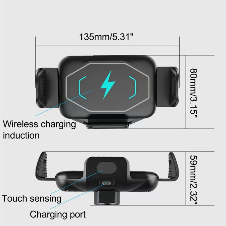 Magnetic 15W Qi Wireless Car Charger with Infrared Sensor for Foldable Phones