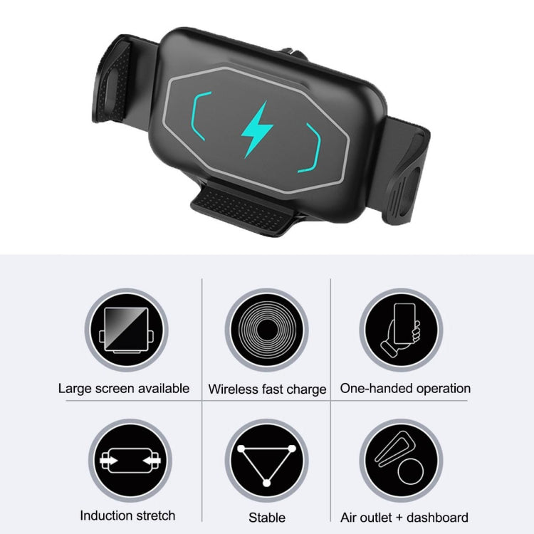 Magnetic 15W Qi Wireless Car Charger with Infrared Sensor for Foldable Phones