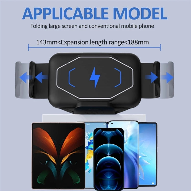 Magnetic 15W Qi Wireless Car Charger with Infrared Sensor for Foldable Phones