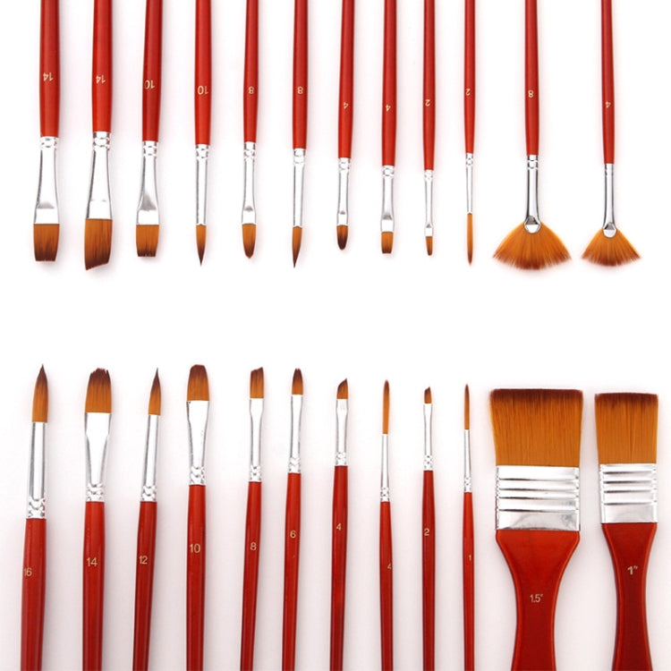 24 PCS/Set Canvas Bag Nylon Wool Gouache Brush Set