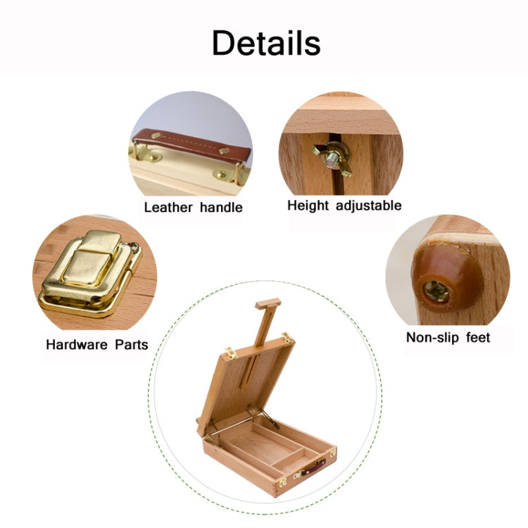 Round Corner Portable Oil Painting Box Multifunctional Painting Stand