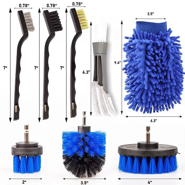 Electric Drill Cleaning Brush Water-Proof Gloves