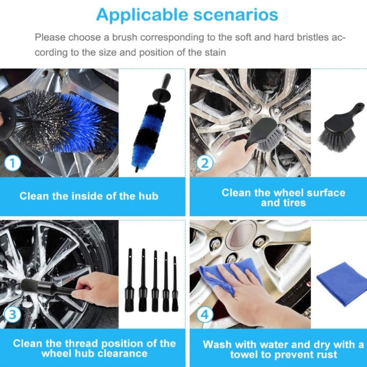 Car Wash Detail Brush Short Shank Tire Brush