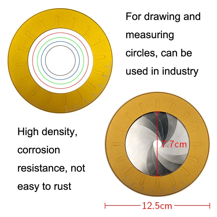 Stainless Steel Rotatable Round Ruler