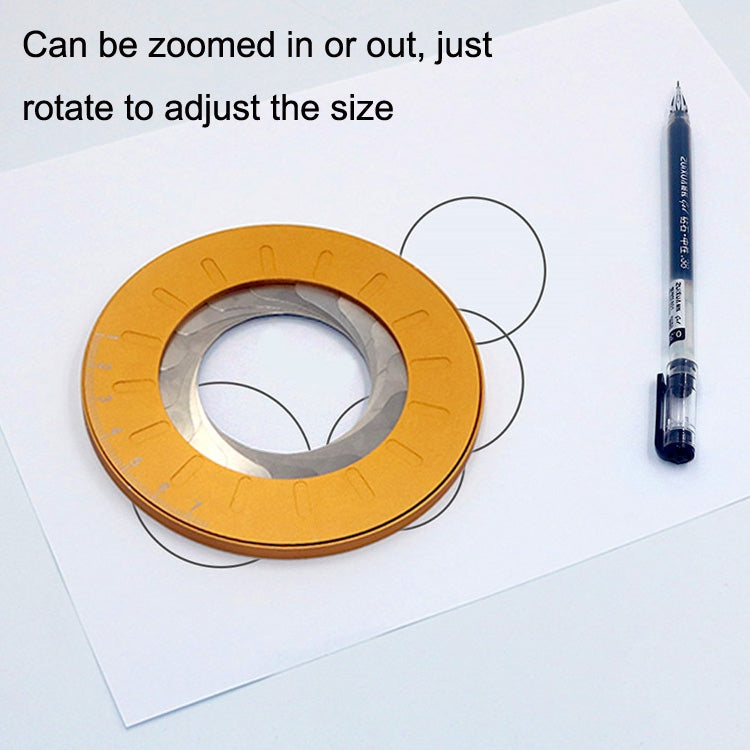 Stainless Steel Rotatable Round Ruler