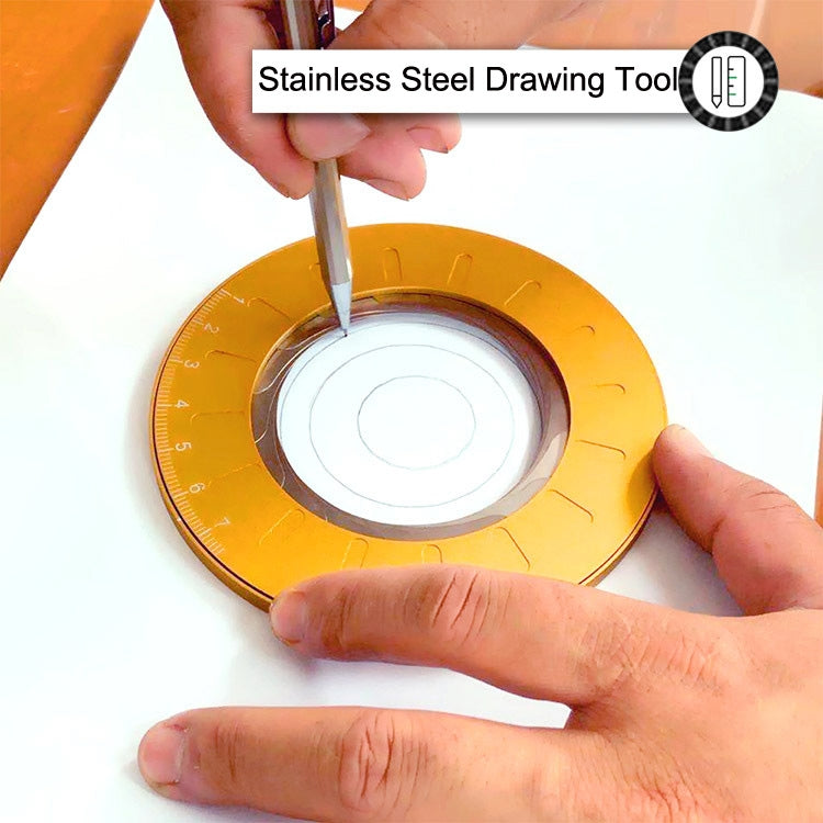 Stainless Steel Rotatable Round Ruler